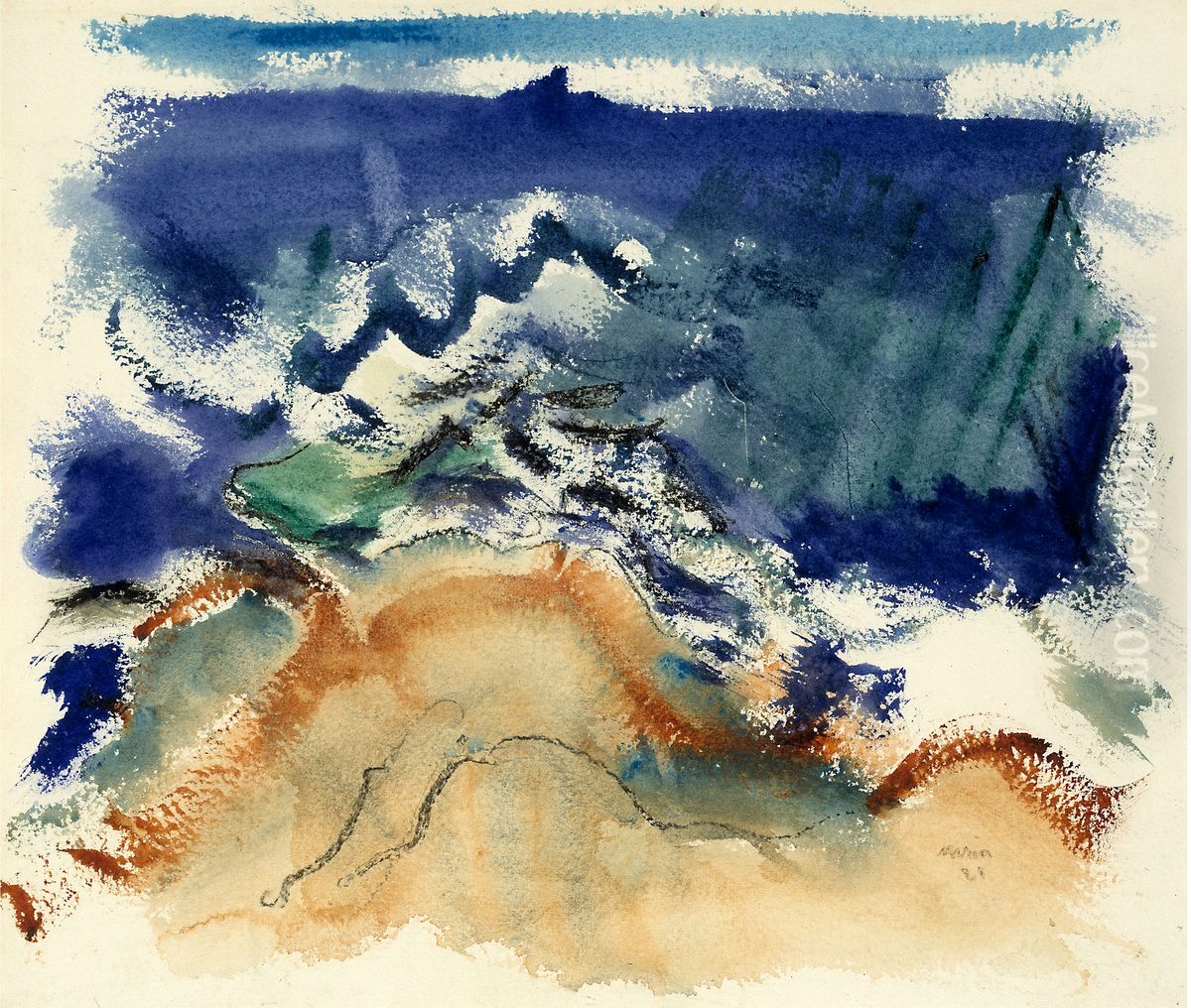 The Sea, Maine Oil Painting by John Marin