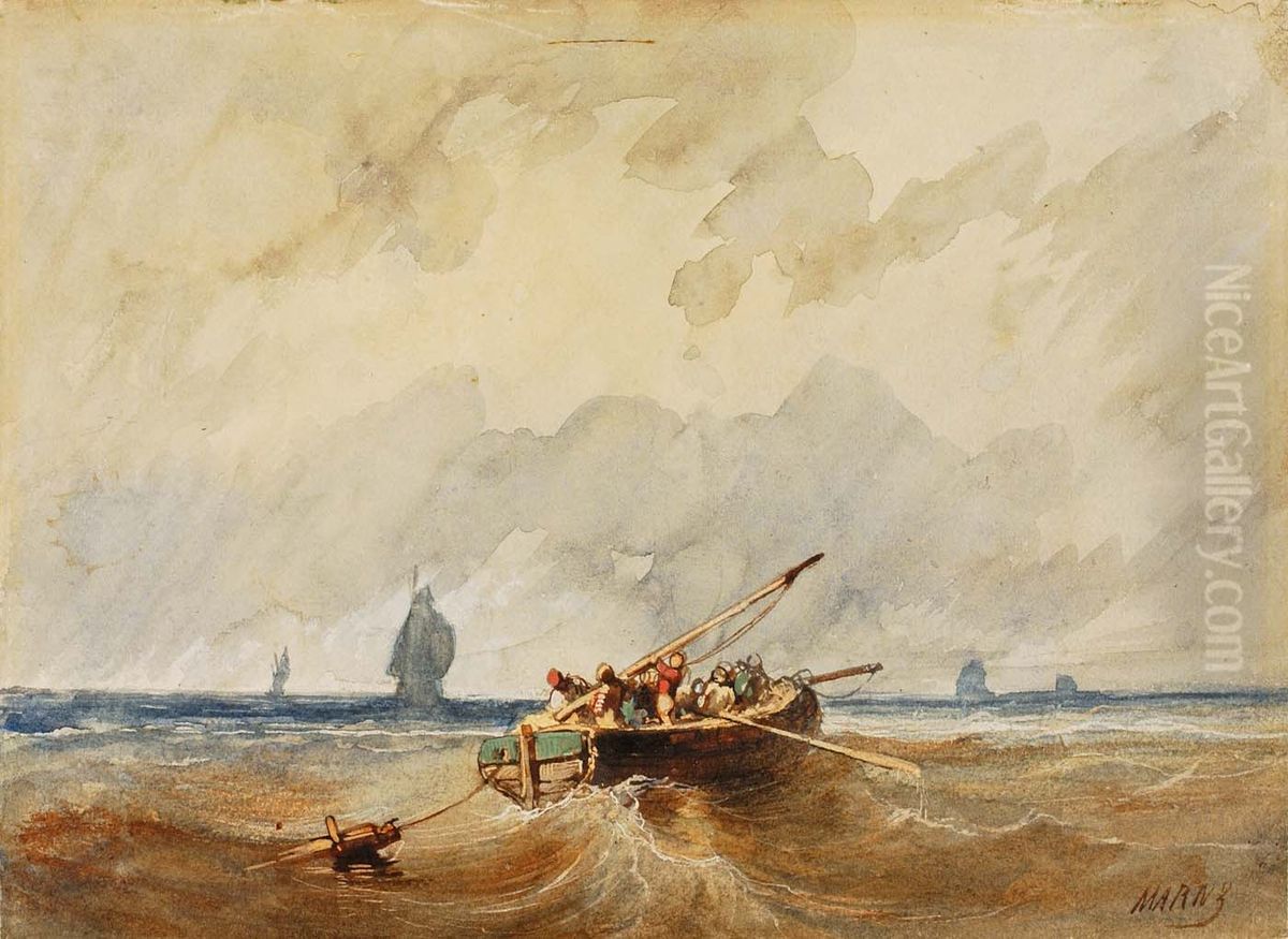 Marine View Oil Painting by Paul Marny