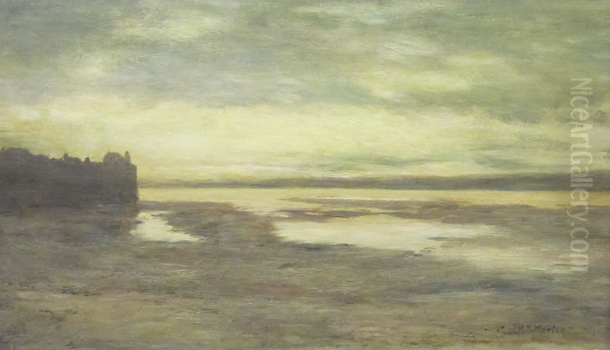 Evening on the Thames Oil Painting by Homer Dodge Martin