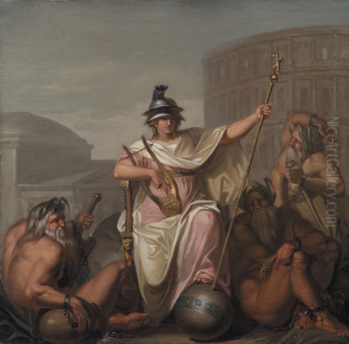Rome as Ruler of the World Oil Painting by Nicolai Abildgaard