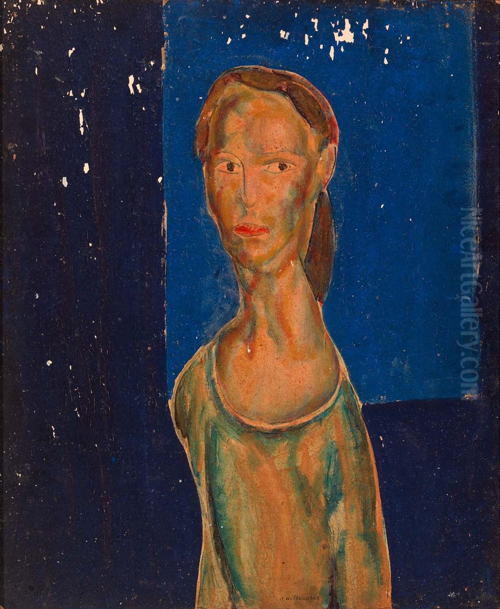 Portrait of a Woman Oil Painting by Alfred Maurer