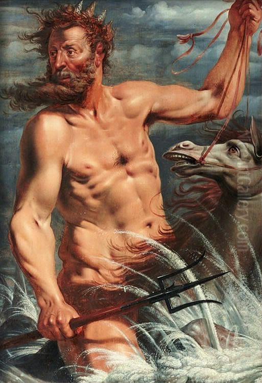 Neptun Oil Painting by Werner van den Valckert