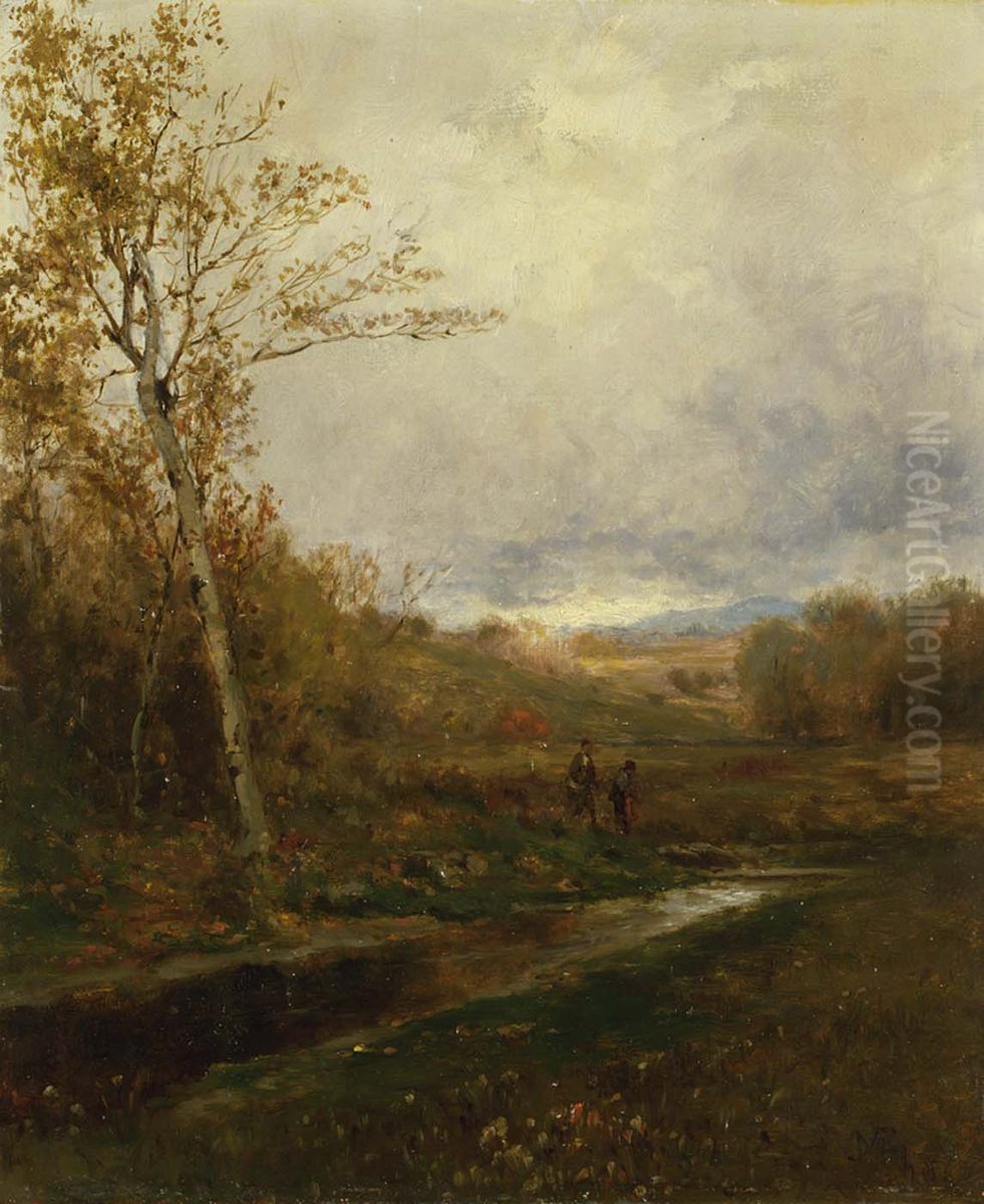 November Oil Painting by Jervis McEntee