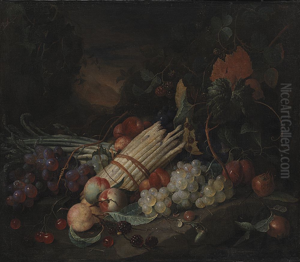 Still Life with Asparagus Oil Painting by Jan Davidsz. De Heem
