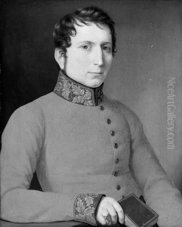 Frederik Wilhelm Caspar von Benzon, Groom-in-Waiting at the Danish Court Oil Painting by Christoffer Wilhelm Eckersberg