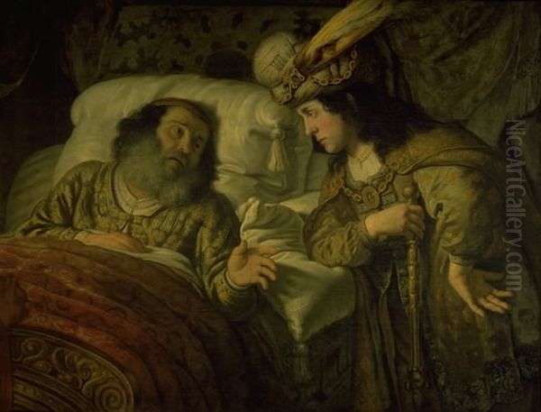 The Dying David Admonishes Solomon Oil Painting by Jan Victors