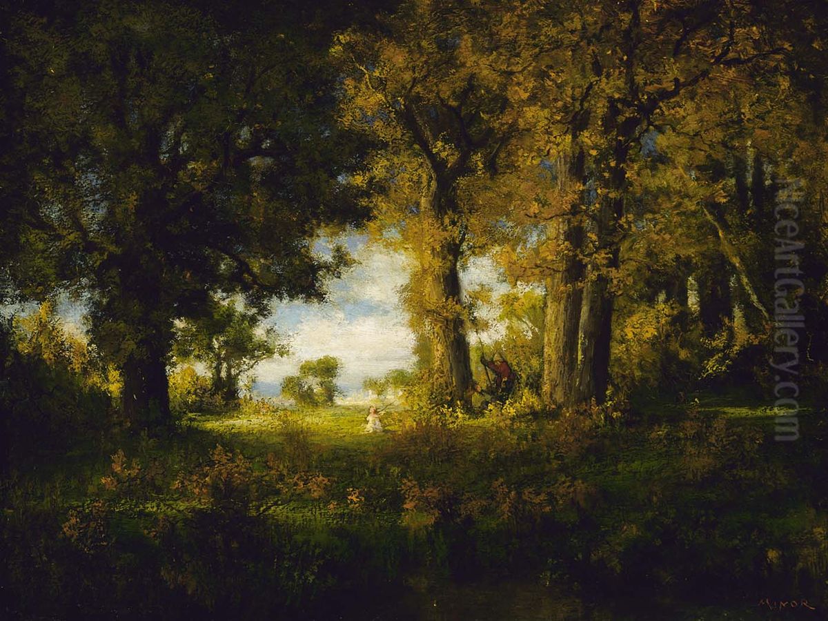 October Oil Painting by Robert Crannell Minor Sr.