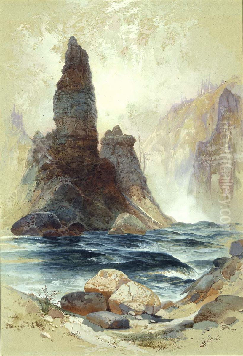 Above Tower Falls, Yellowstone Oil Painting by Thomas Moran