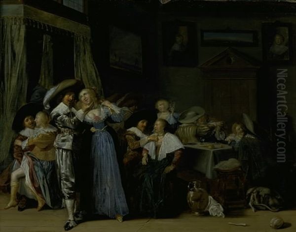 Merry Company Oil Painting by Dirck Hals