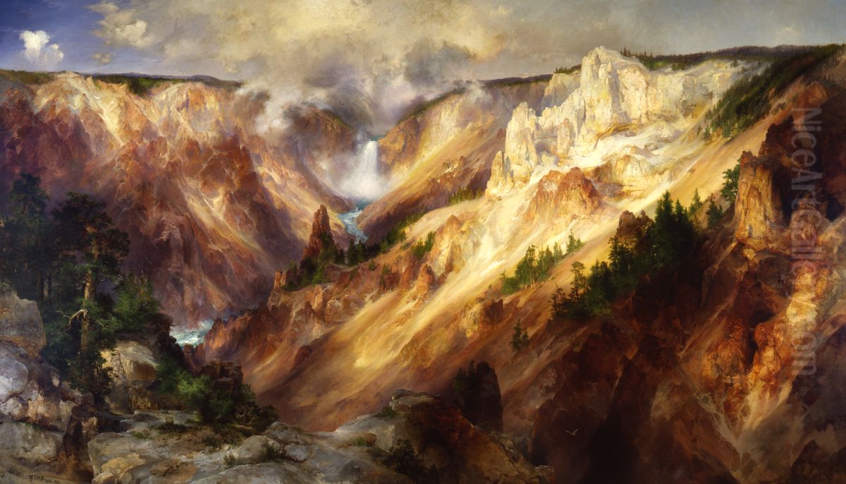The Grand Canyon of the Yellowstone Oil Painting by Thomas Moran