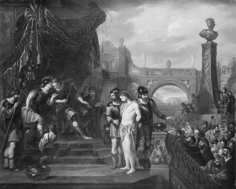 Christ before Pilate Oil Painting by Arnold Houbraken