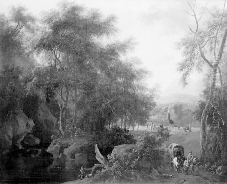 Skovlandskab Oil Painting by Isaac de Moucheron