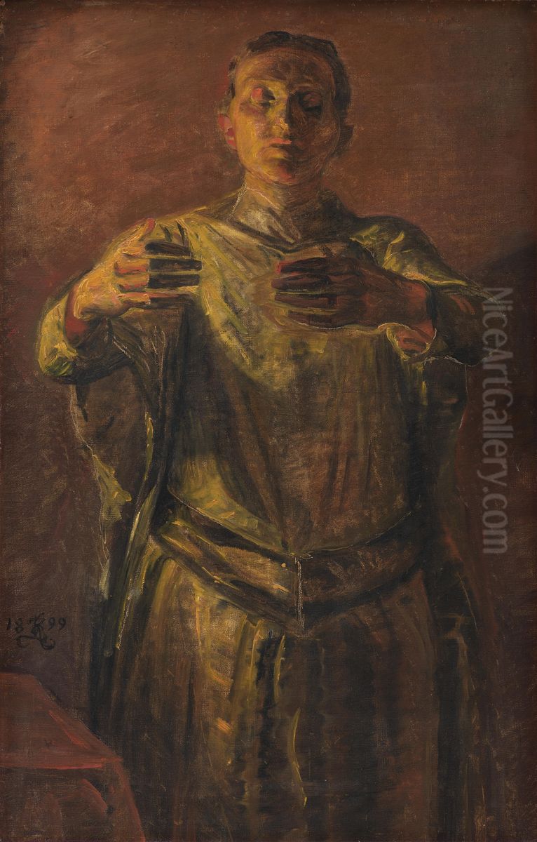 Lady Macbeth. Study Oil Painting by Kristian Zahrtmann