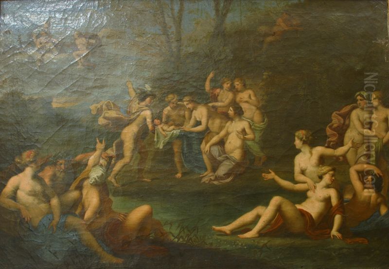 The Education of Bacchus Oil Painting by Johannes van Haensbergen