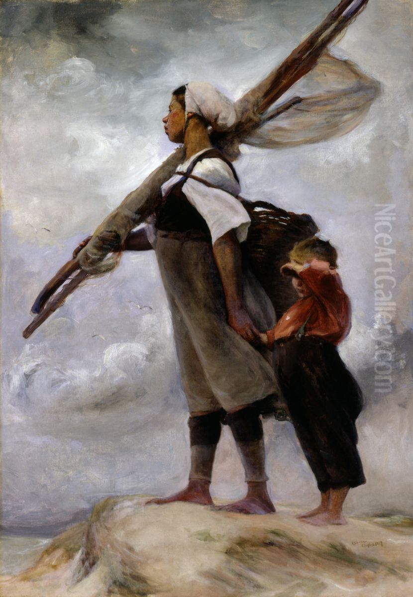 Fisher Girl of Picardy Oil Painting by Elizabeth Nourse