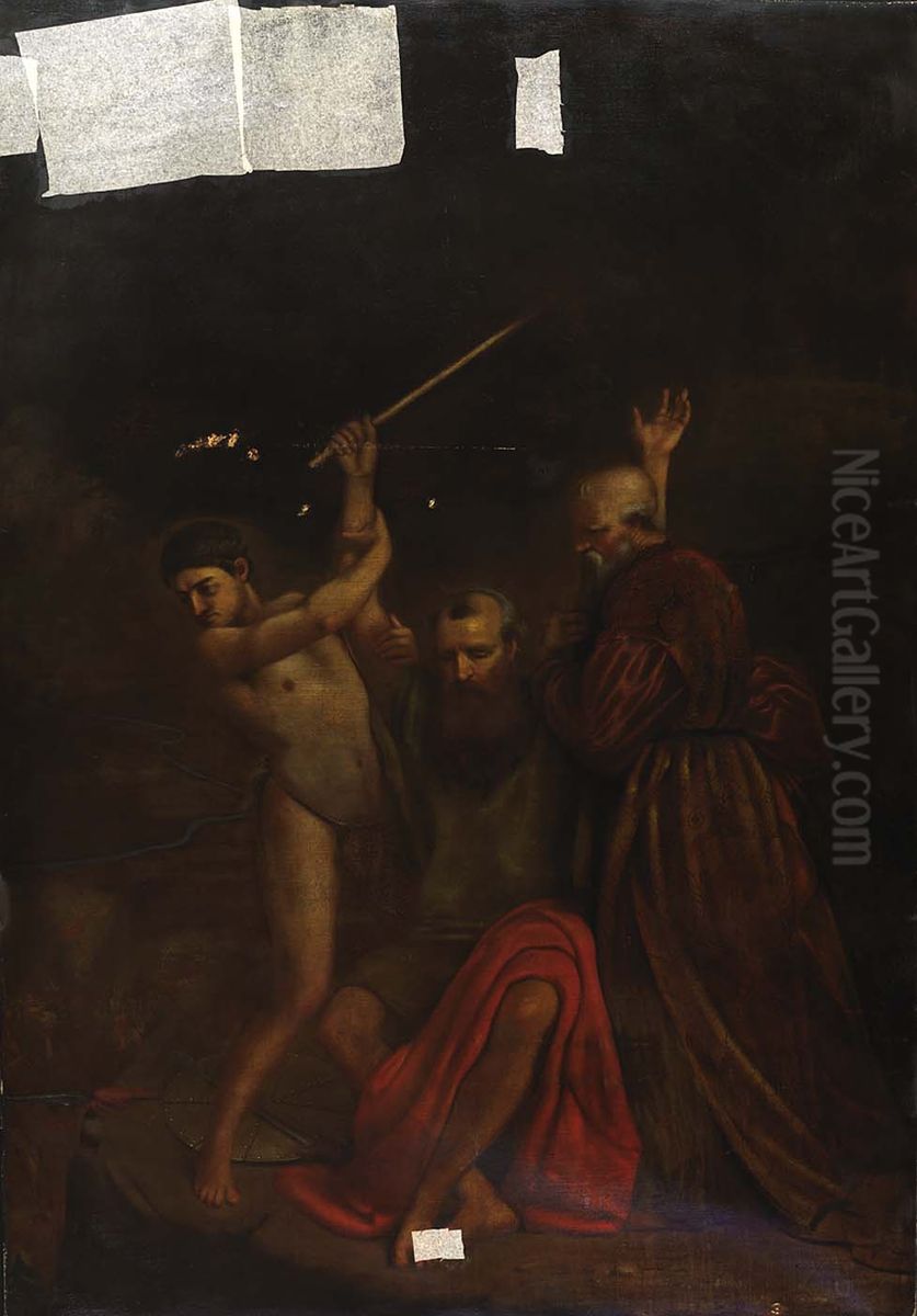 Moses, Aaron and Hur on Mount Horeb Oil Painting by William Page