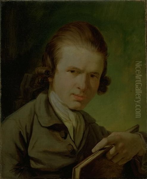 Kobberstikkeren J.F. Clemens Oil Painting by Jens Juel