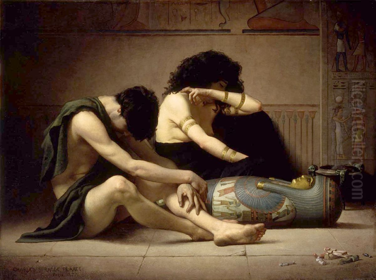 Lamentations over the Death of the First-Born of Egypt Oil Painting by Charles Sprague Pearce