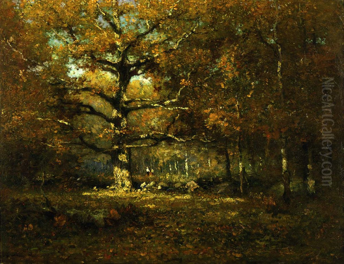 Connecticut Woods Oil Painting by Henry Ward Ranger