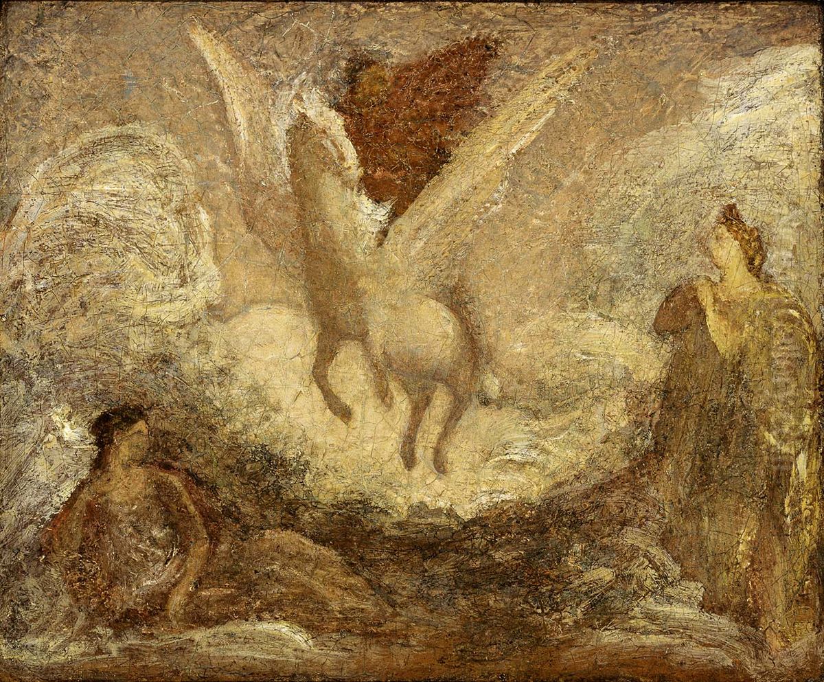 Pegasus Departing Oil Painting by Albert Pinkham Ryder