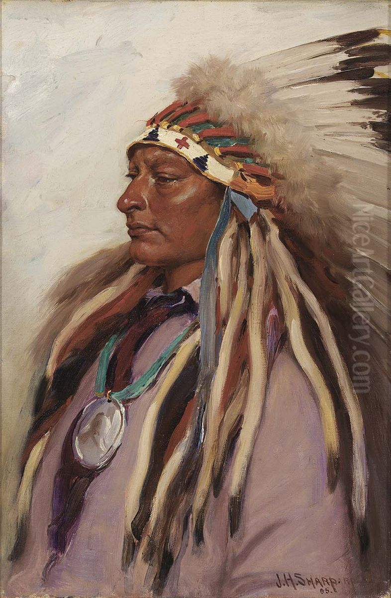 Chief Spotted Elk Oil Painting by Joseph Henry Sharp