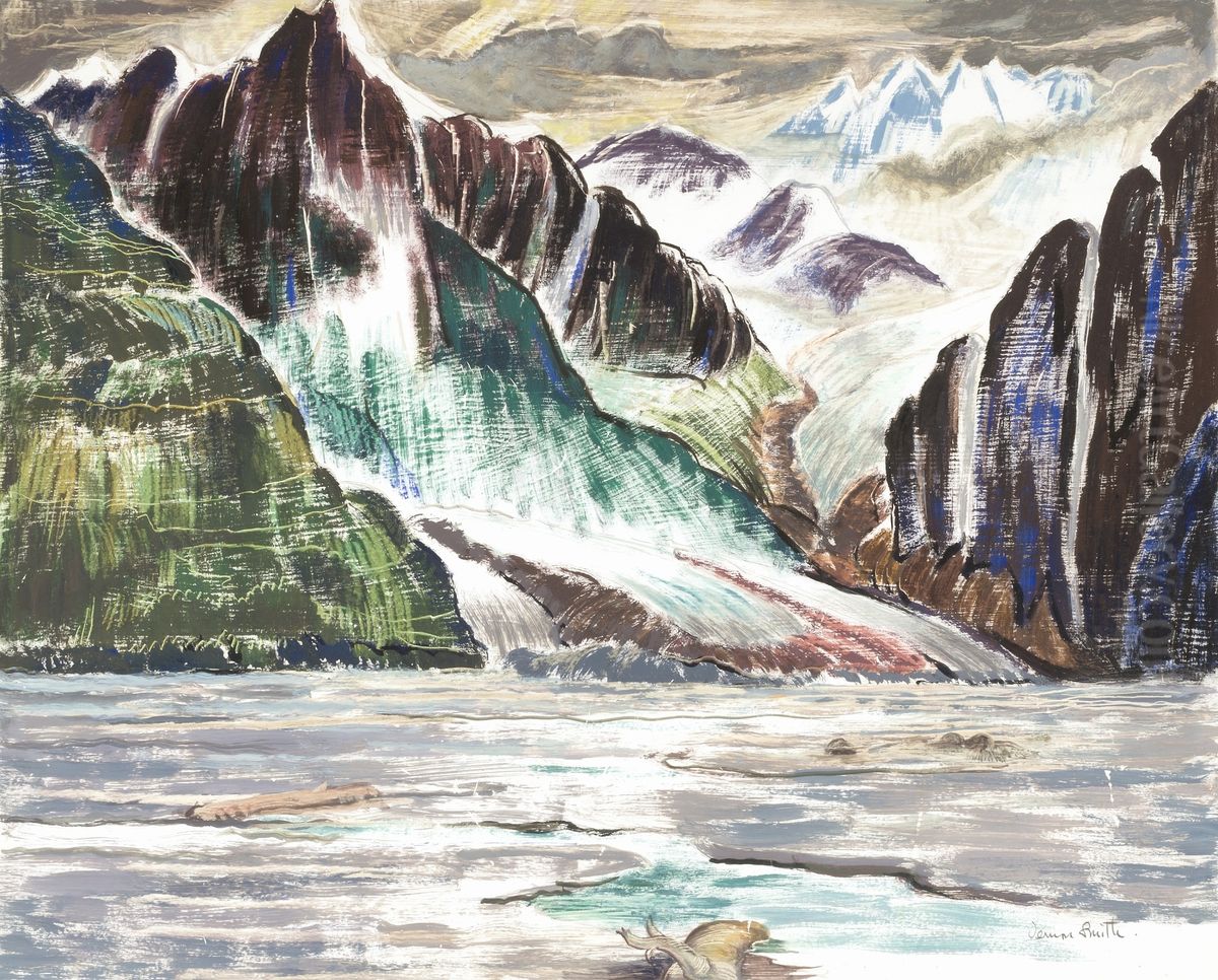 Foot of Glacier, Valdez, Alaska Oil Painting by Vernon Smith