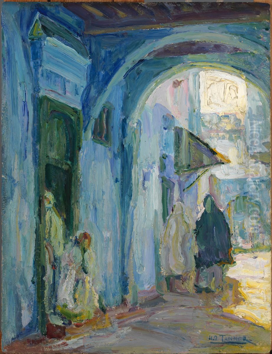 Street in Tangier Oil Painting by Henry Ossawa Tanner