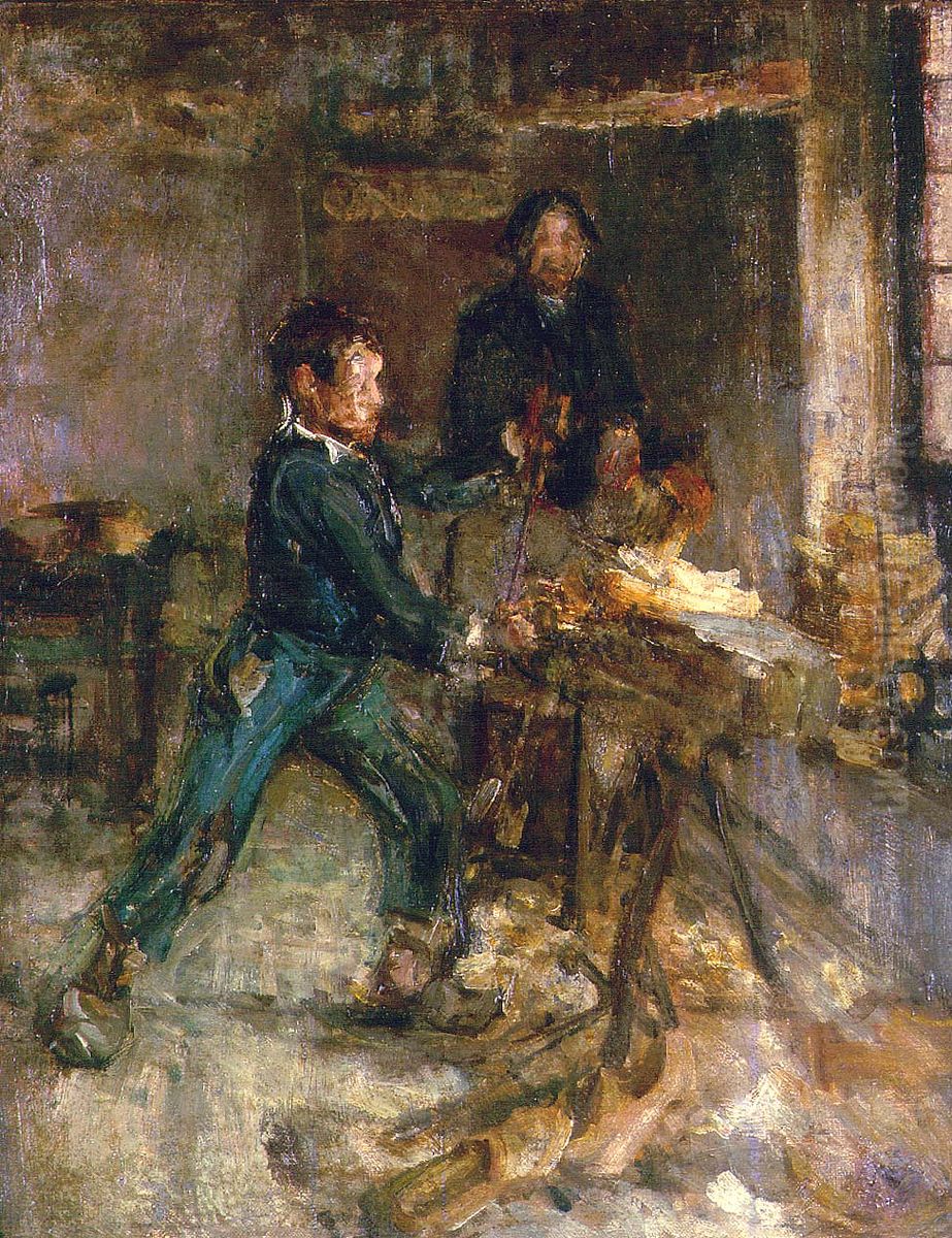 Study for the Young Sabot Maker Oil Painting by Henry Ossawa Tanner