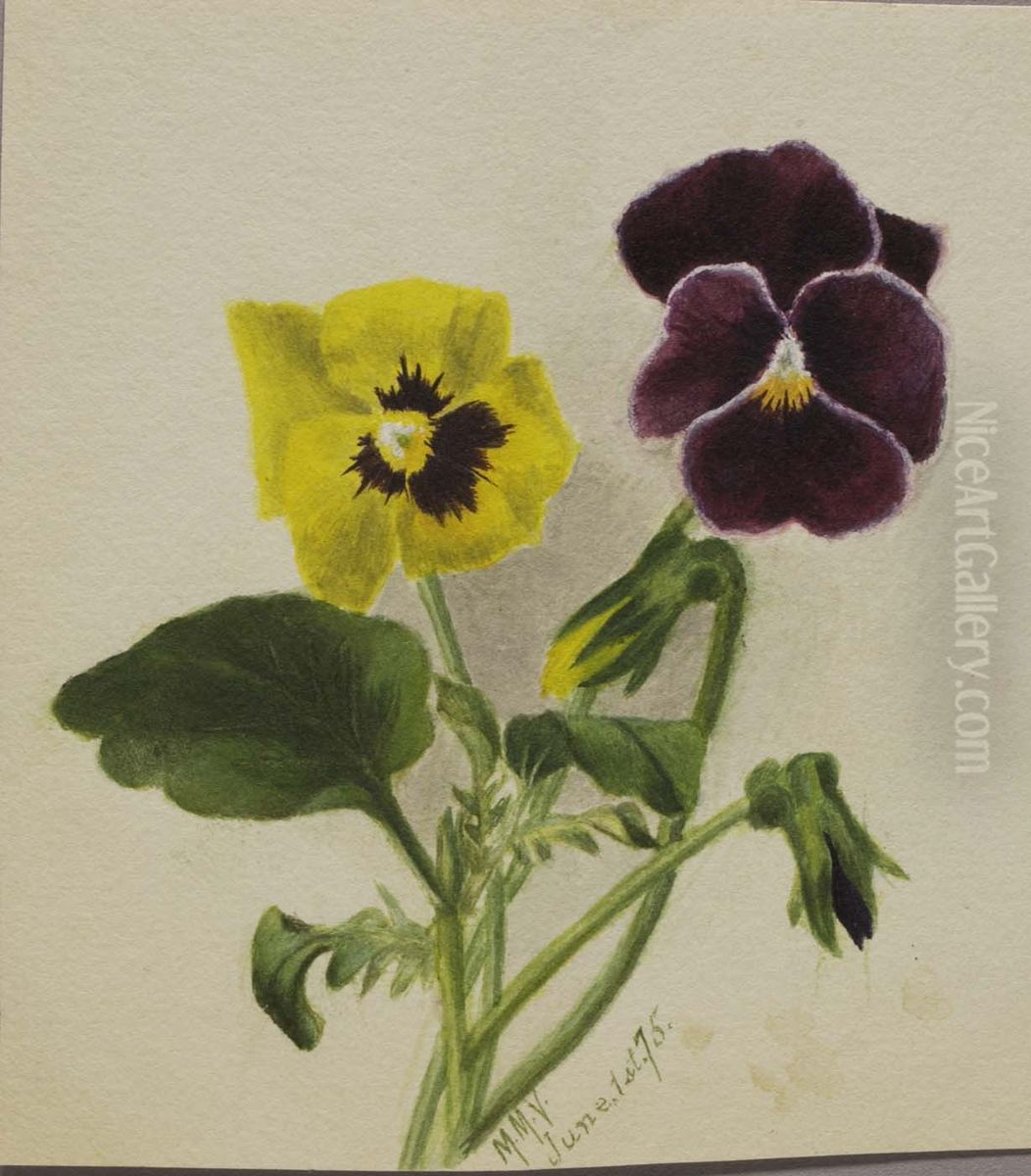 Untitled (Pansies) Oil Painting by Mary Vaux Walcott