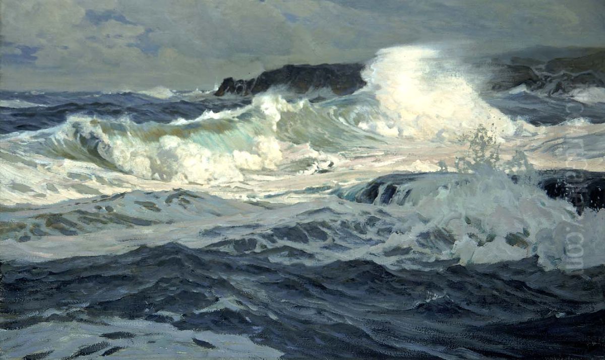 Southwesterly Gale, St. Ives Oil Painting by Frederick Judd Waugh
