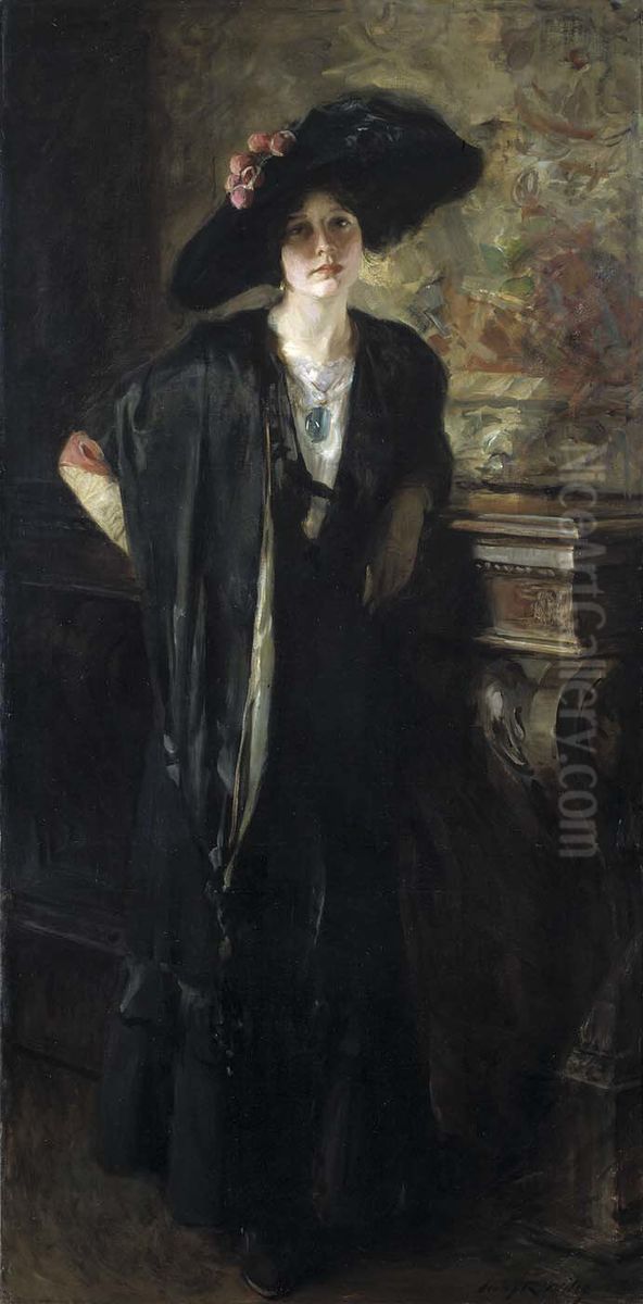 My Daughter Gladys Oil Painting by Irving Ramsay Wiles