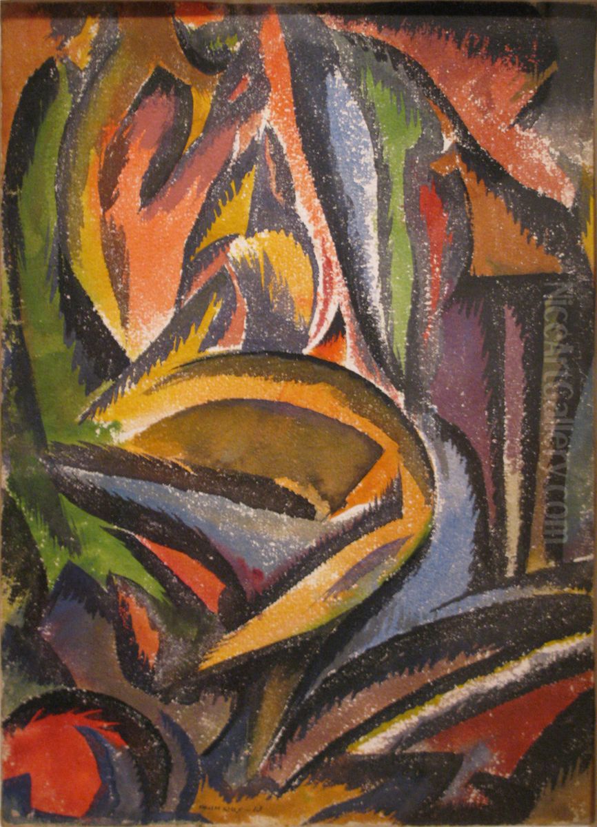 Landscape (Paysage Fauve) Oil Painting by Man Ray