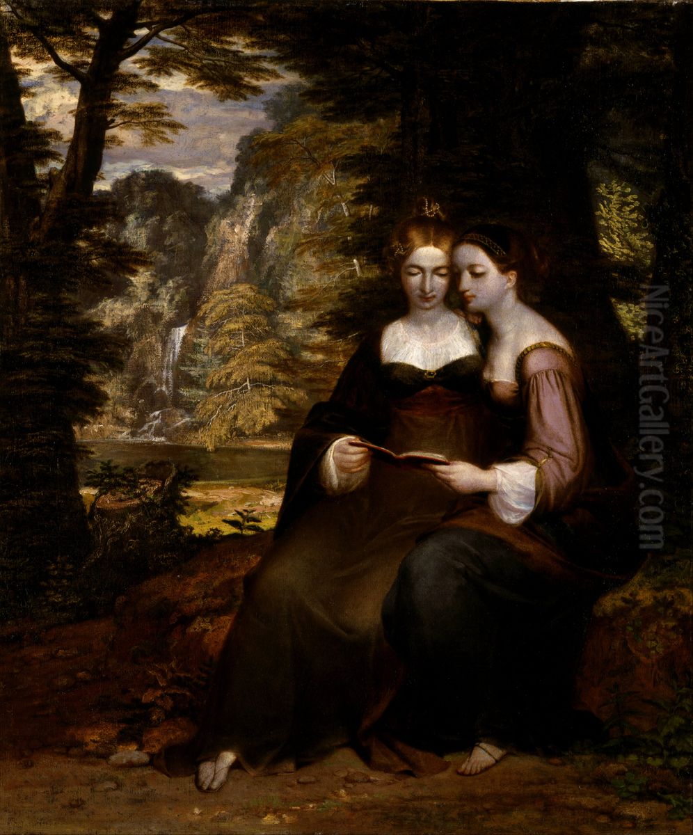 Hermia and Helena Oil Painting by Washington Allston