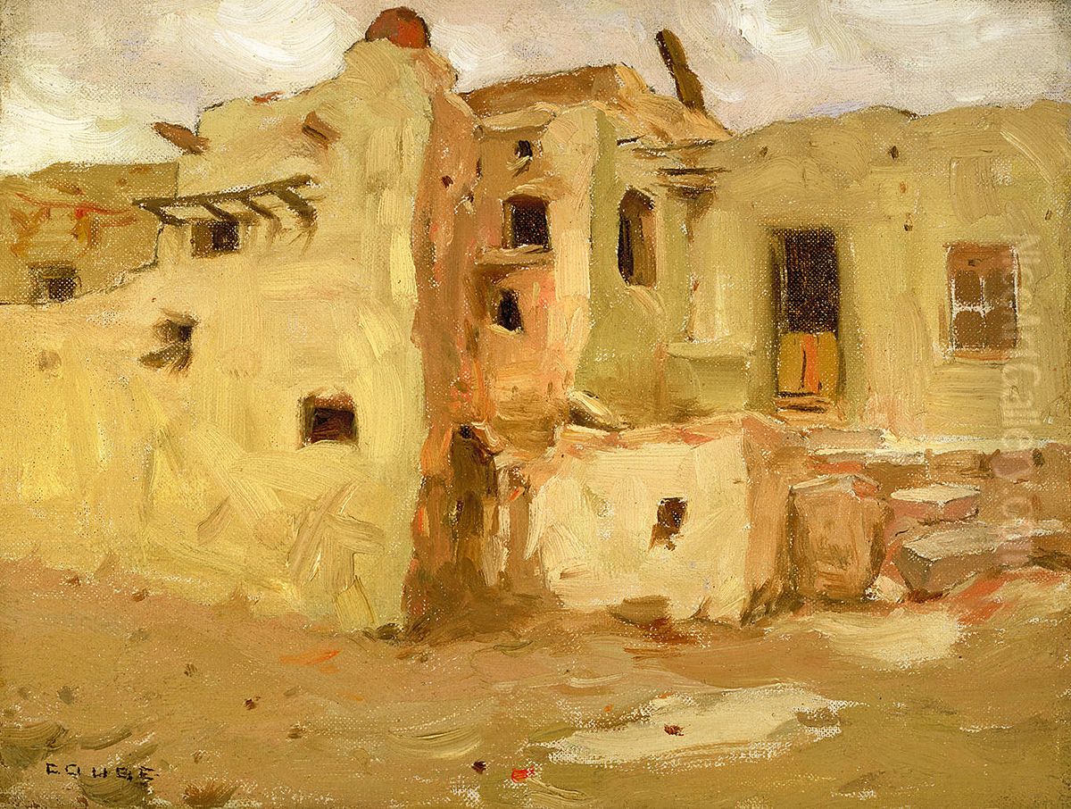 Walpi Pueblo Oil Painting by E. Irving Couse