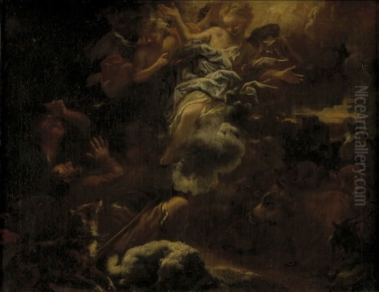 The Annunciation to the Shepherds Oil Painting by Livio Mehus