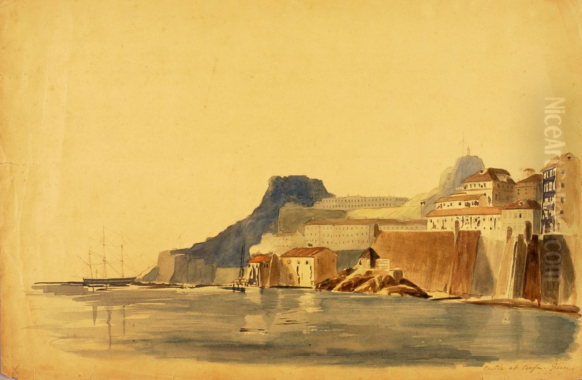 Castle at Corfu, Greece Oil Painting by Miner Kilbourne Kellogg