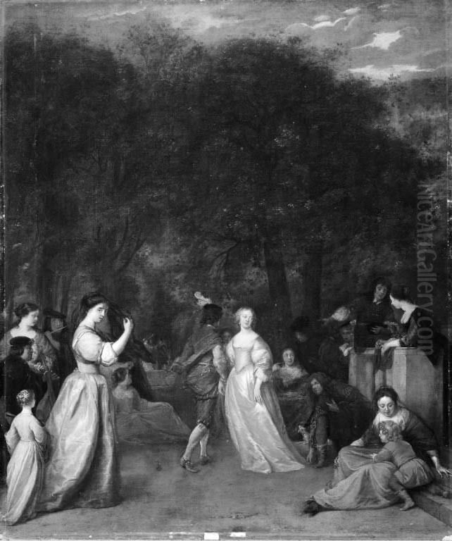 Dancing Party Oil Painting by Gerard van Zyl