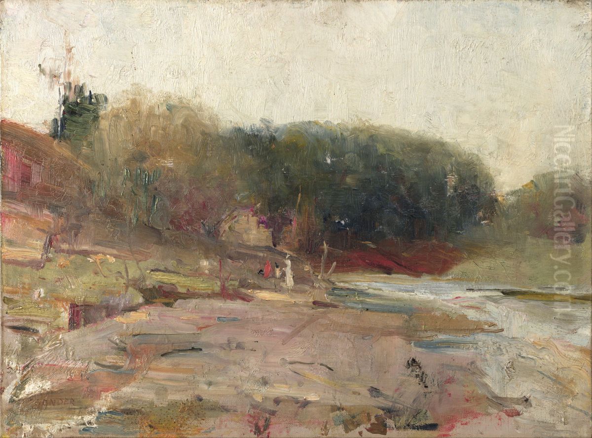 On the River Yarra, near Heidelberg, Victoria Oil Painting by Charles Conder