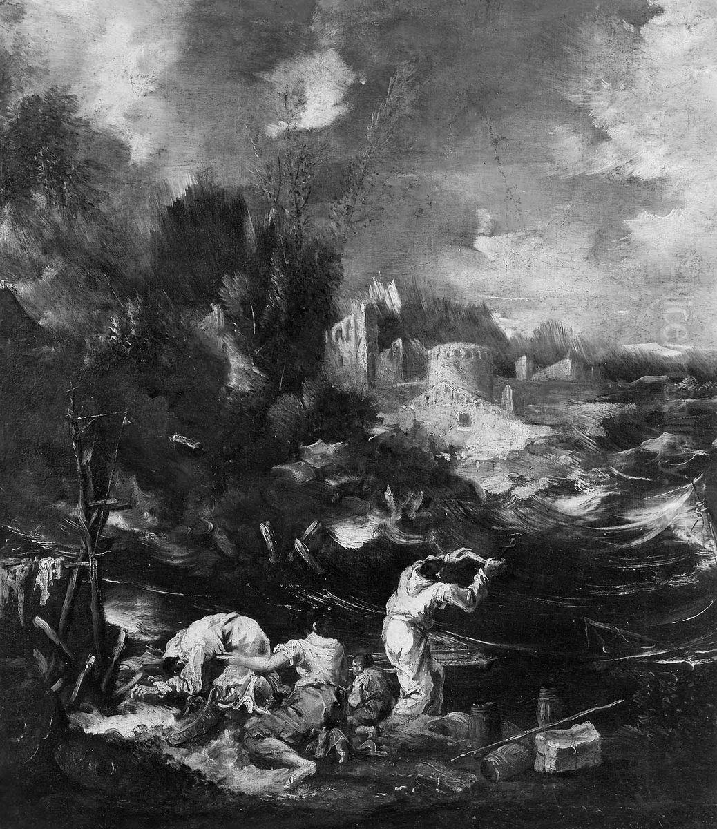 Shipwreck Oil Painting by Alessandro Magnasco