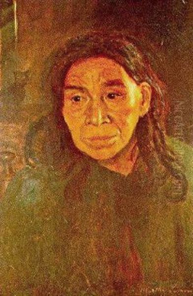 Martha Simon, Last of the Narragansetts Oil Painting by Albert Bierstadt