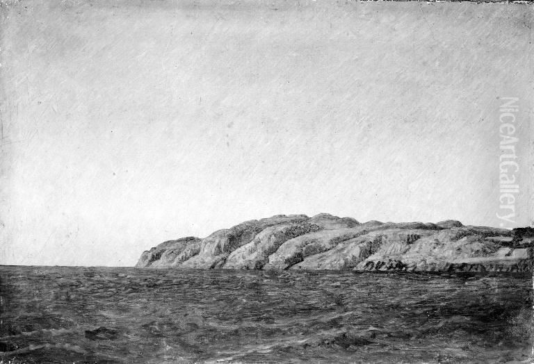 Parti af Kullen fra soen udfor Molleleje Oil Painting by Christoffer Wilhelm Eckersberg