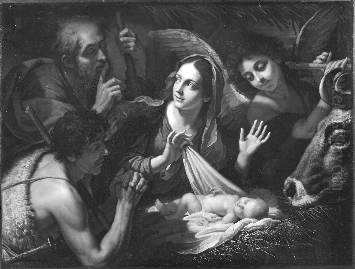 Adoration of the Shepherds Oil Painting by Benedetto Gennari II