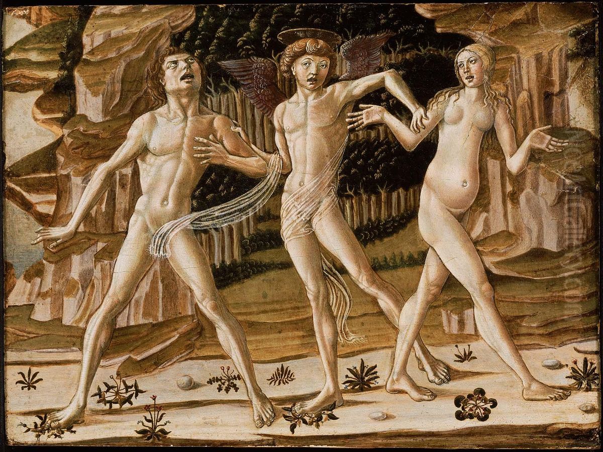 Expulsion from Paradise Oil Painting by Benvenuto di Giovanni