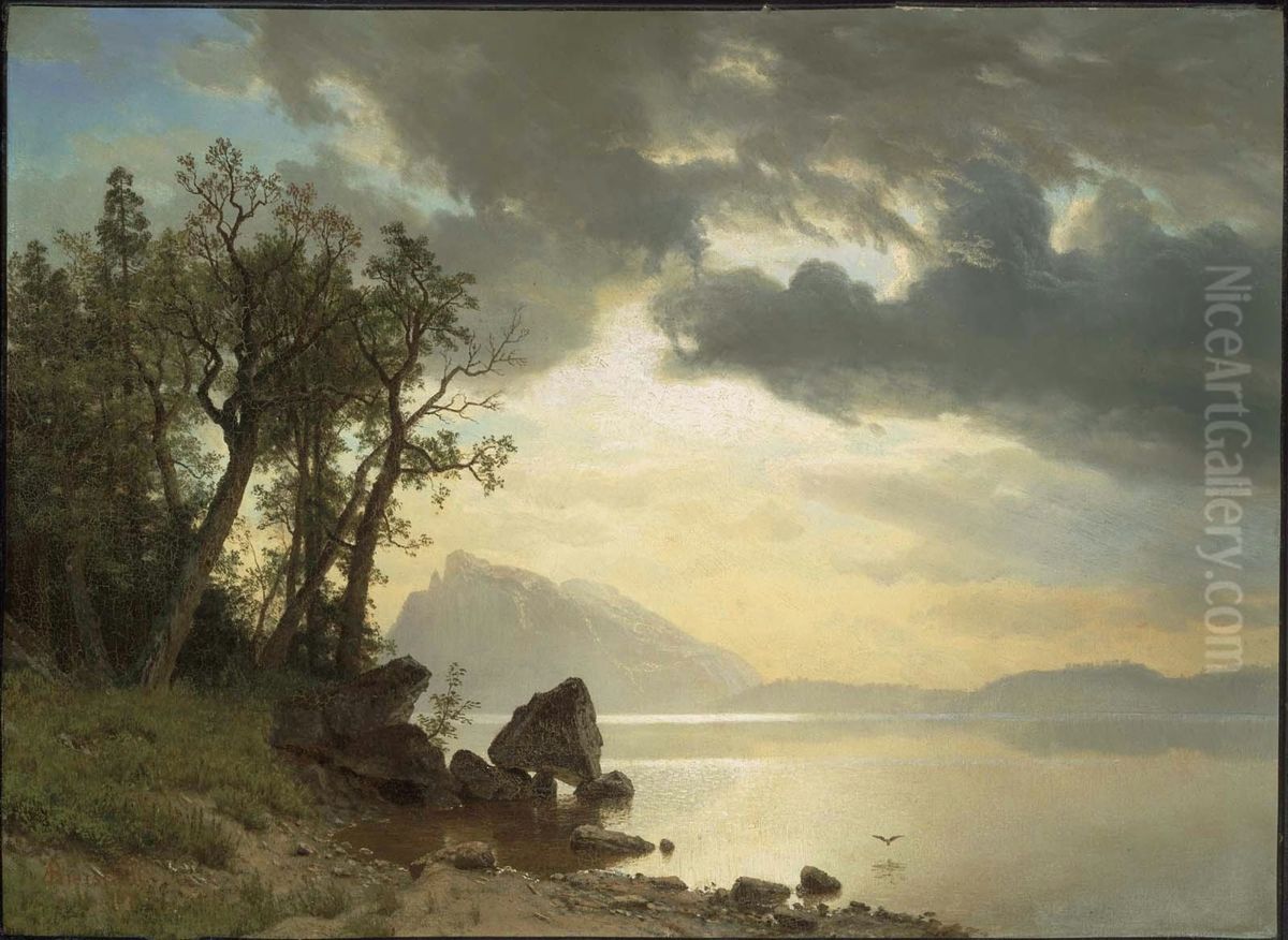 Lake Tahoe, California Oil Painting by Albert Bierstadt