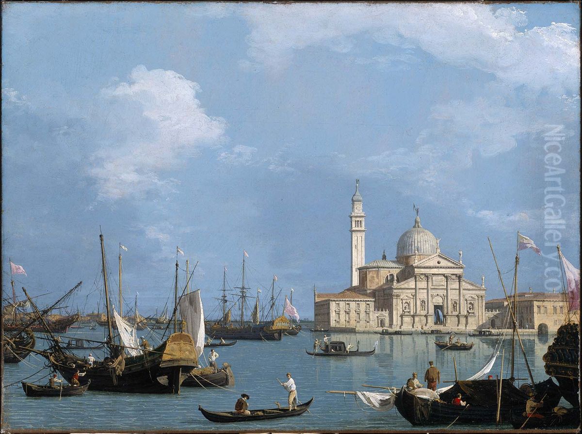 San Giorgio Maggiore from the Bacino di San Marco Oil Painting by Canaletto
