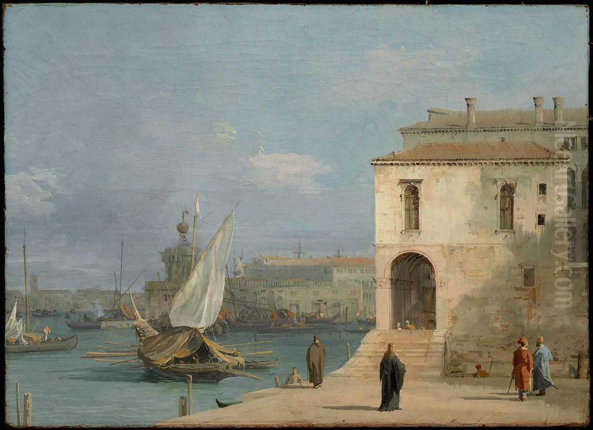 Fonteghetto della Farina, Venice Oil Painting by Canaletto