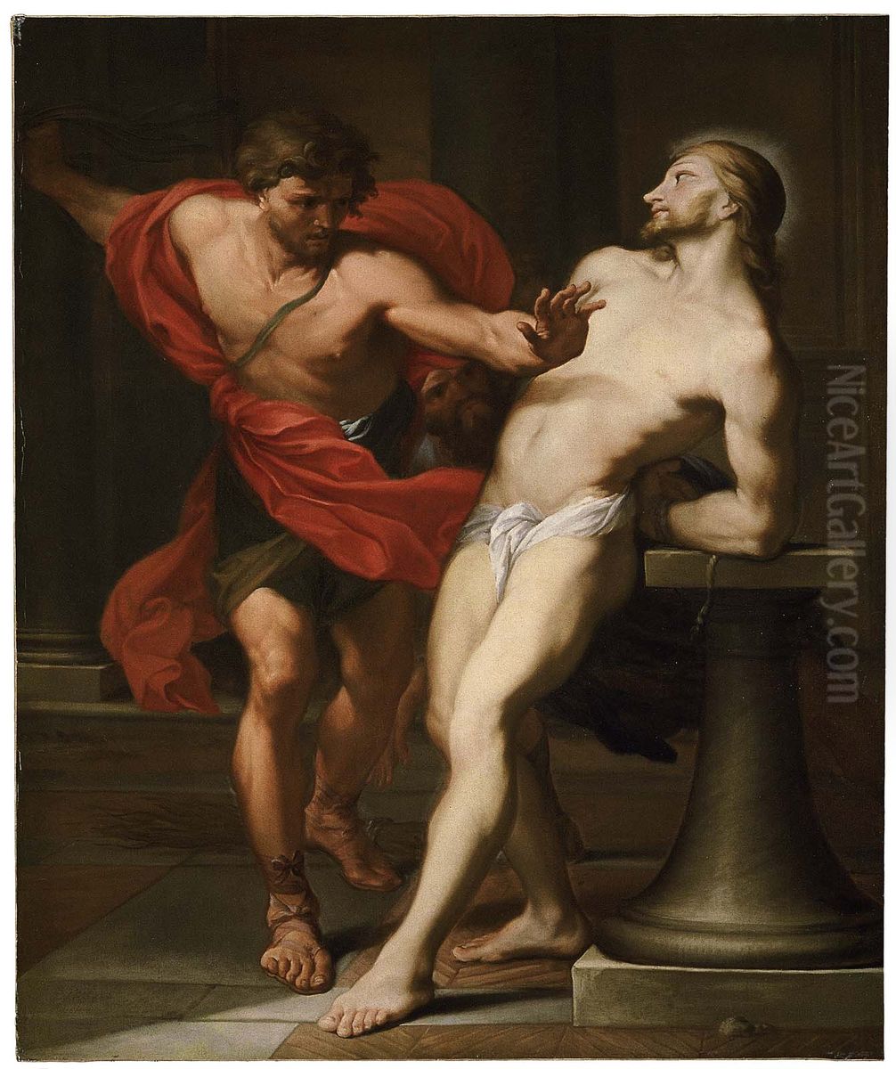 The Flagellation of Christ Oil Painting by Carlo Maratta or Maratti