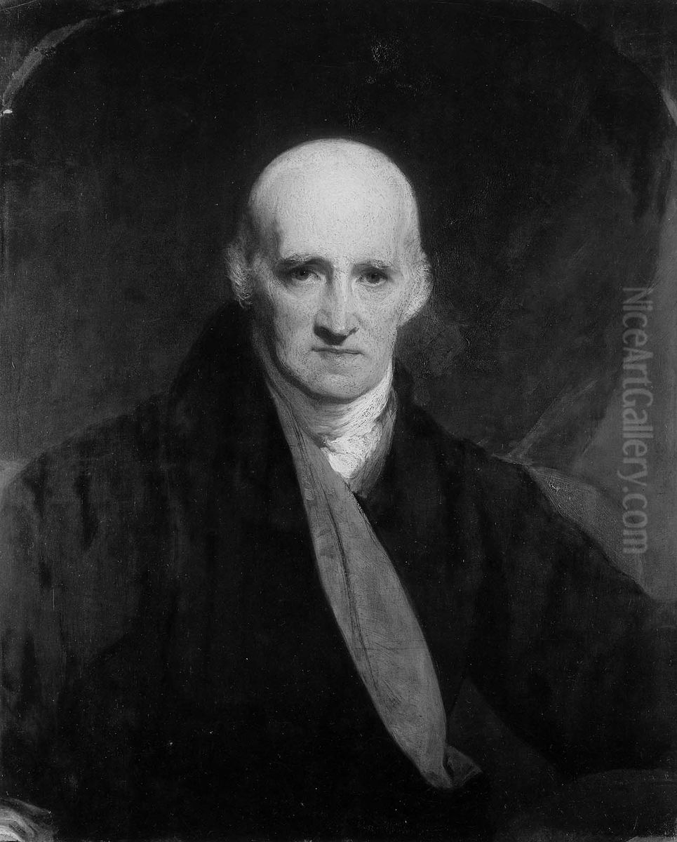 Benjamin West Oil Painting by Charles Robert Leslie