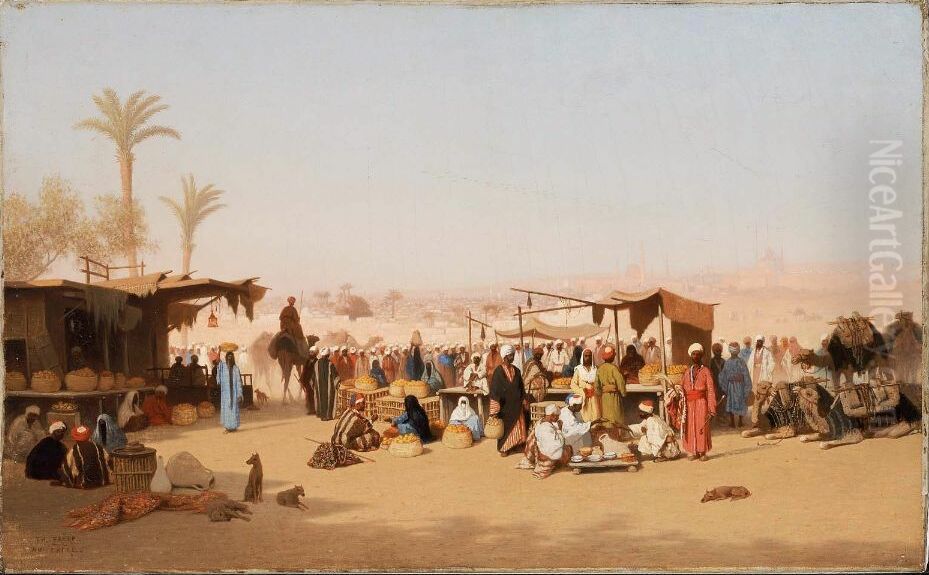 Scene in Cairo Oil Painting by Theodore Frere