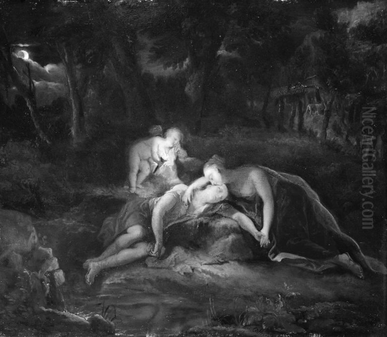 Pyramus og Tisbe Oil Painting by Benoit Le Coffre